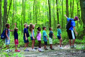 Kids on a Trail with Instructor