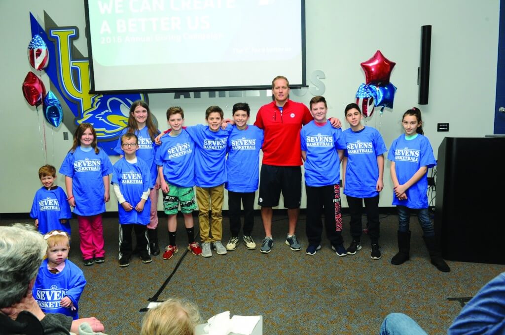 Kickoff with the 87ers. Western hosted their “game day” kickoff with the 87ers. The Y kids were all smiles, standing proudly with Coach Young.