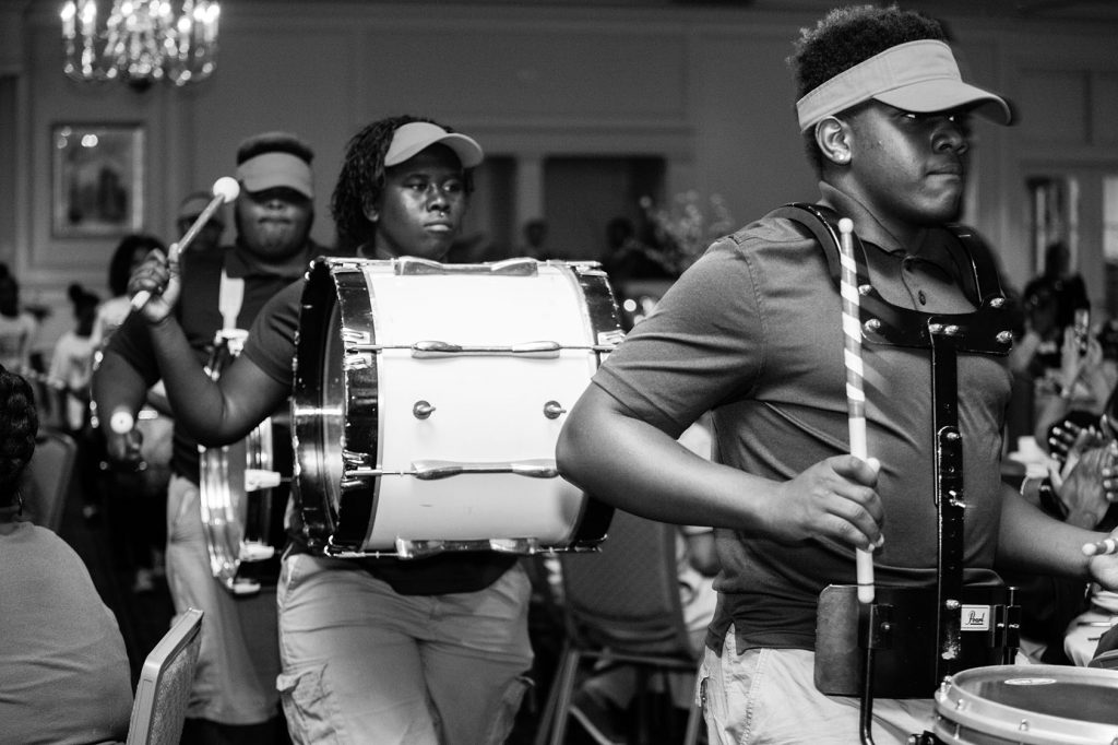 Walnut Street YMCA Drill Team “Essence Legacy” kicked off the program.