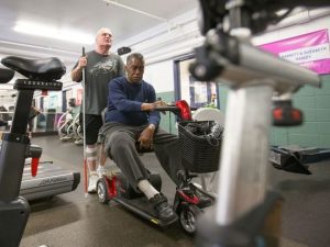 Two Men with Disabilities at the Gym