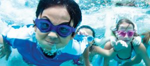 Children swimming
