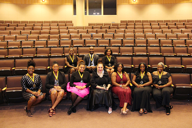 Keynote Speaker, Yvonne Harvey Williams (middle) and the 2018 Achievers.